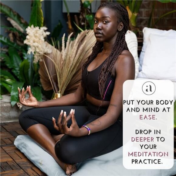 Zabuton Meditation Mat - Luxurious Meditation Cushion Floor Pillow (Grey) - Picture 3 of 6